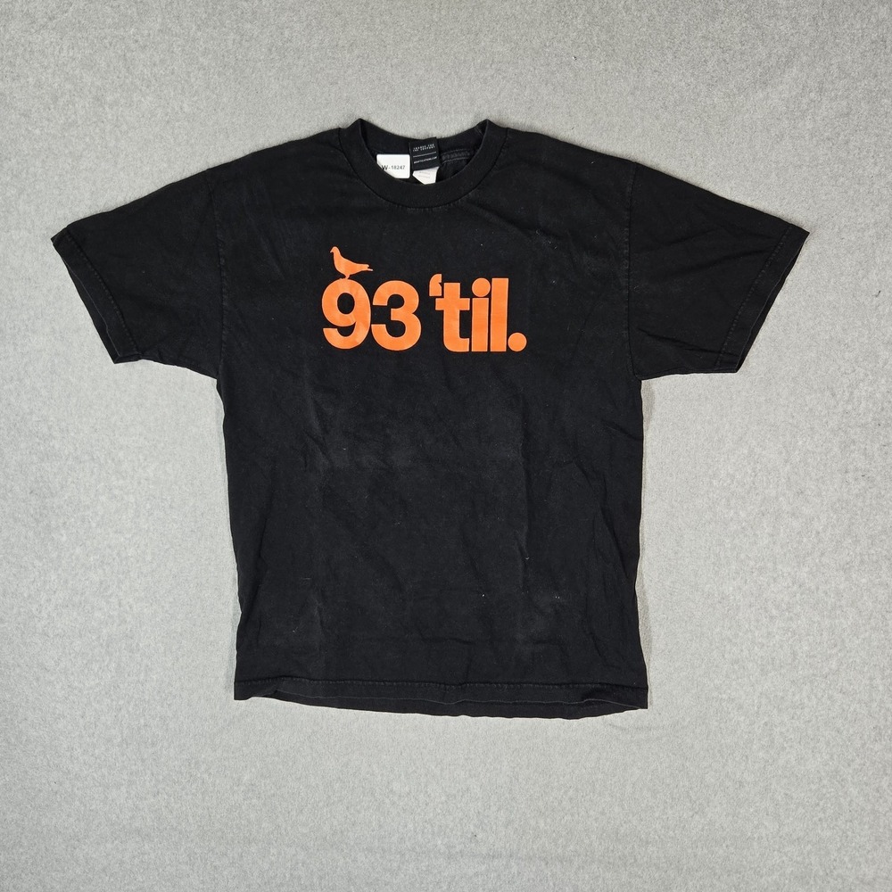 Adapt Men Shirt L Black Hieroglyphics 93 'Til Spellout Logo Short Sleeve Print